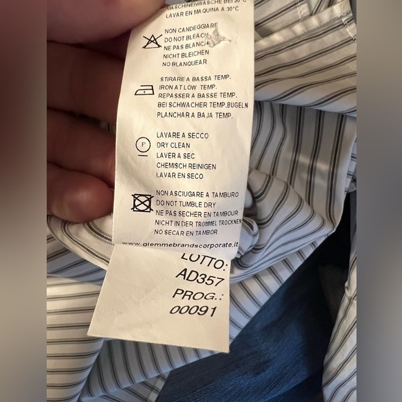 Le Sarte Pettegole stripped button down shirt statement sleeves Made in Italy - Picture 12 of 12